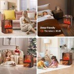 Portable Electric Fireplace Heater with Realistic Flames