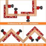 90° Positioning Squares for Woodworking Projects - 4 Pack