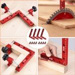 90° Positioning Squares for Woodworking Projects - 4 Pack