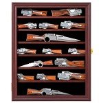 Mahogany Knife Display Case with UV Protection