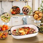 Large 6 Quart Rectangular Ceramic Baking Dish