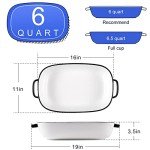 Large 6 Quart Rectangular Ceramic Baking Dish