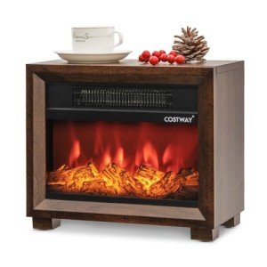 COSTWAY 13" Mini Electric Fireplace Heater