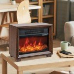 COSTWAY 13" Mini Electric Fireplace Heater