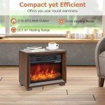 COSTWAY 13" Mini Electric Fireplace Heater