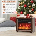 COSTWAY 13" Mini Electric Fireplace Heater