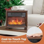 COSTWAY 13" Mini Electric Fireplace Heater