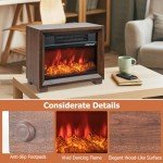 COSTWAY 13" Mini Electric Fireplace Heater