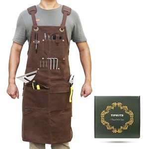 Woodworking Apron with 9 Pockets and Magnetic Holders