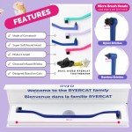 Double-Sided Cat Toothbrush with Micro Head - Space Blue
