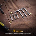 Woodworking Apron with 9 Pockets and Magnetic Holders