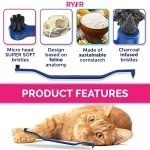 Double-Sided Cat Toothbrush with Micro Head - Space Blue