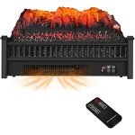 Portable Electric Fireplace with Adjustable Flame Features