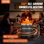 VEVOR Portable Smokeless Fire Pit for Outdoors