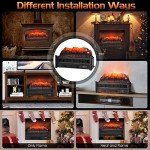 Portable Electric Fireplace with Adjustable Flame Features