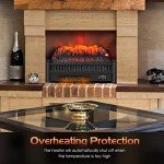 Portable Electric Fireplace with Adjustable Flame Features