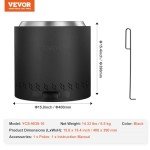 VEVOR Portable Smokeless Fire Pit for Outdoors