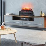 Portable Electric Fireplace with Adjustable Flame Features