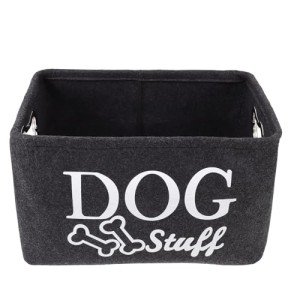 VILLCASE Dog Toy Storage Bin with Bone Handle