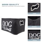 VILLCASE Dog Toy Storage Bin with Bone Handle