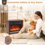 Mini Electric Fireplace Heater with Realistic Flame