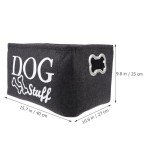 VILLCASE Dog Toy Storage Bin with Bone Handle