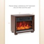 Mini Electric Fireplace Heater with Realistic Flame