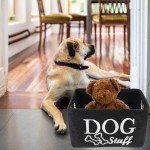 VILLCASE Dog Toy Storage Bin with Bone Handle