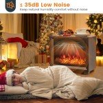Mini Electric Fireplace Heater with Realistic Flame