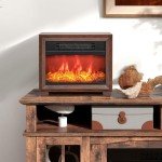 Mini Electric Fireplace Heater with Realistic Flame