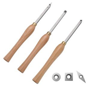 VEVOR 3-Piece Wood Lathe Chisel Set