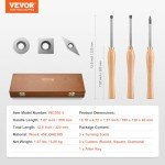 VEVOR 3-Piece Wood Lathe Chisel Set