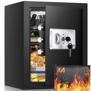 Fireproof Home Safe with Waterproof Document Bag