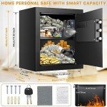 Fireproof Home Safe with Waterproof Document Bag