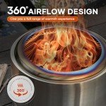 DodomeTrek 14" Smokeless Outdoor Fire Pit