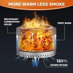 DodomeTrek 14" Smokeless Outdoor Fire Pit