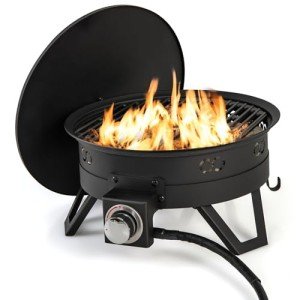 Giantex 17" Portable Propane Fire Pit with Grill