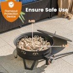 Giantex 17" Portable Propane Fire Pit with Grill
