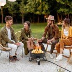 Giantex 17" Portable Propane Fire Pit with Grill