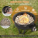 Giantex 17" Portable Propane Fire Pit with Grill