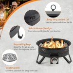 Giantex 17" Portable Propane Fire Pit with Grill