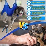 Stylish Dog Grooming Hammock with Nail Clippers