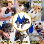 Stylish Dog Grooming Hammock with Nail Clippers