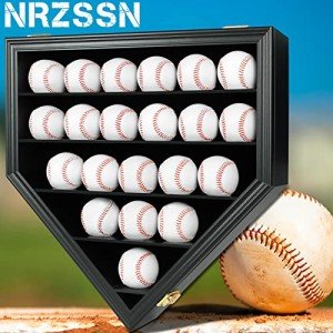 Wall-Mounted Baseball Display Case with Lockable Door
