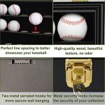 Wall-Mounted Baseball Display Case with Lockable Door