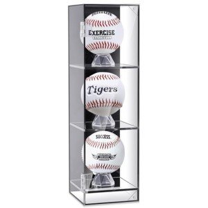 Threehoney Acrylic Baseball Display Case Set