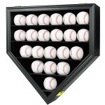 Wall-Mounted Baseball Display Case with Lockable Door