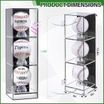 Threehoney Acrylic Baseball Display Case Set