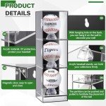 Threehoney Acrylic Baseball Display Case Set
