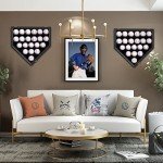 Wall-Mounted Baseball Display Case with Lockable Door
